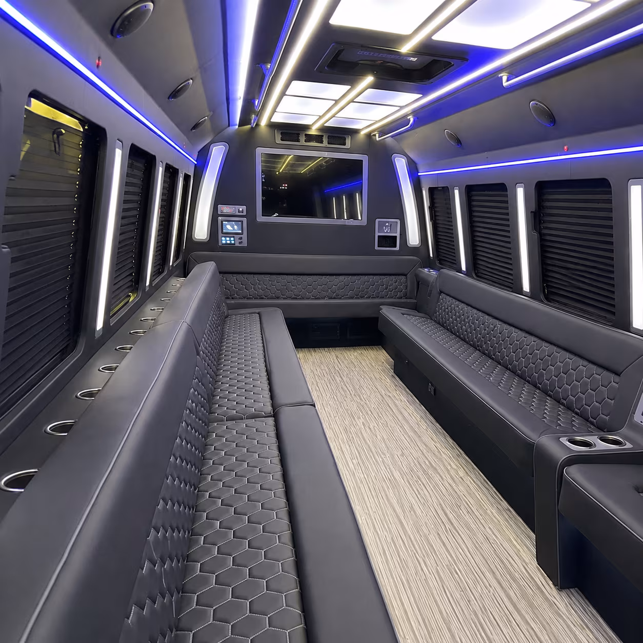 pembroke pines 40 passenger party bus inside